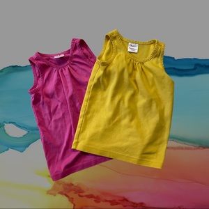 Two Hanna Andersson bright basics tank tops (size 4)